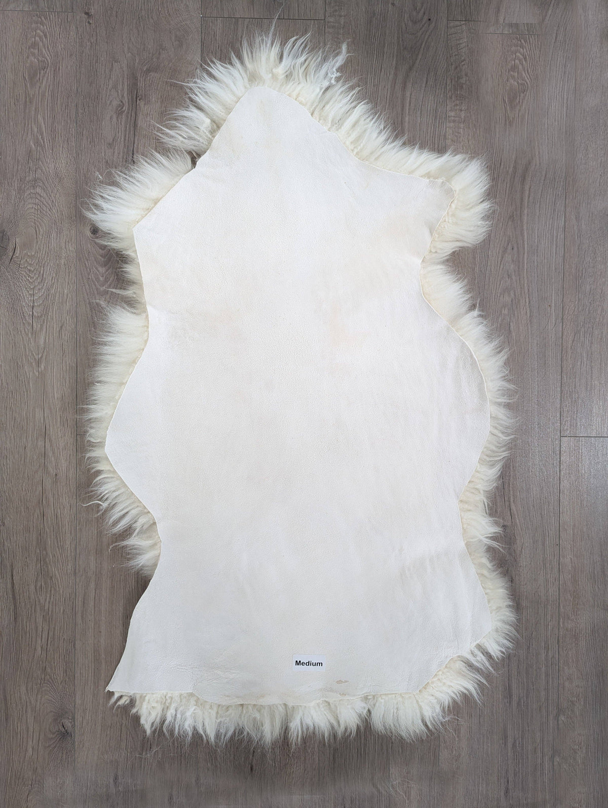 natural sheepskin on a wooden floor