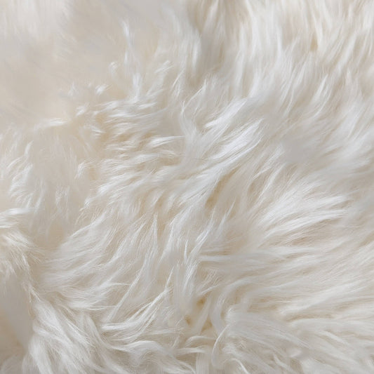 close-up of sheepskin mat