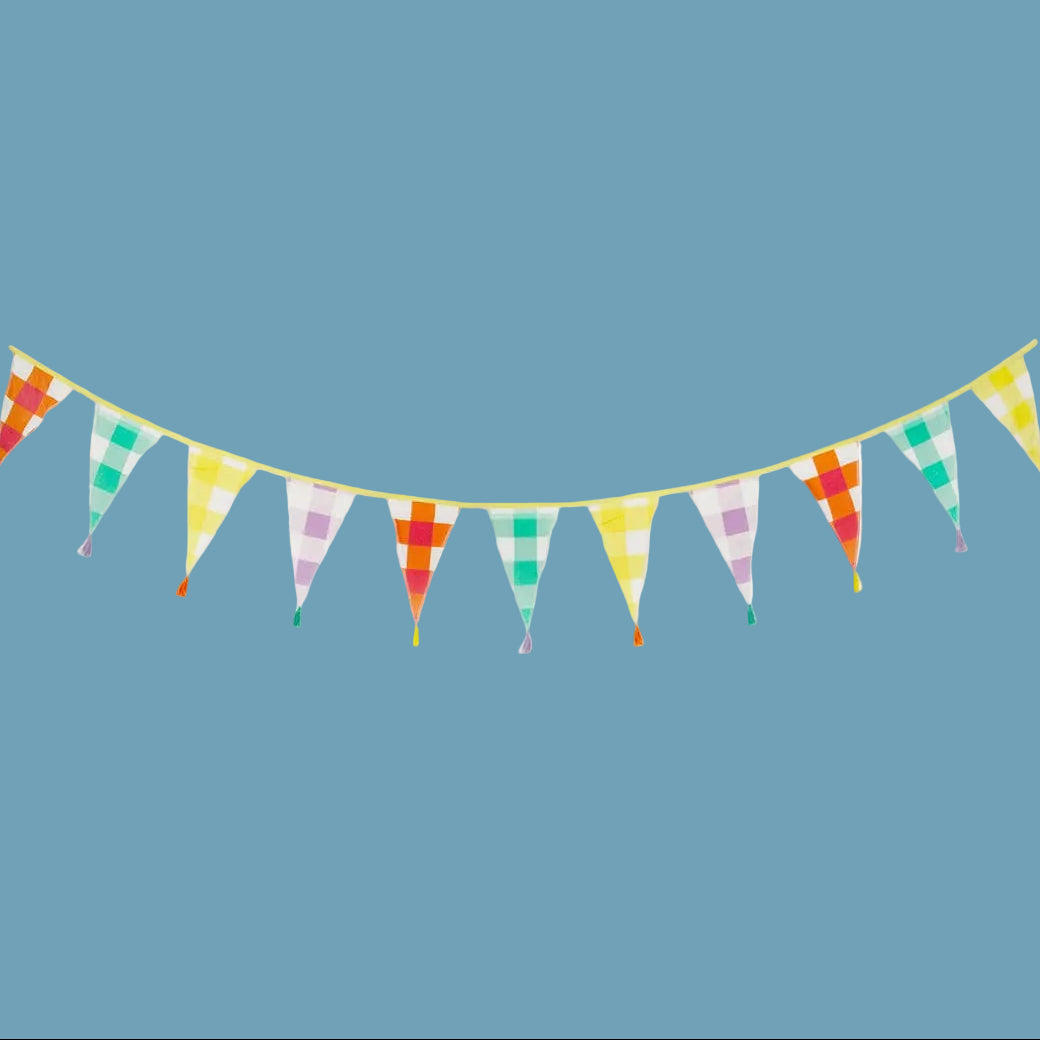 Gingham Bunting | Organic Cotton Fabric  | 3m