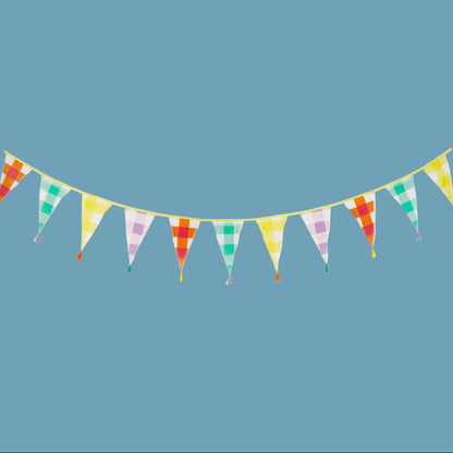 Gingham Bunting | Organic Cotton Fabric  | 3m