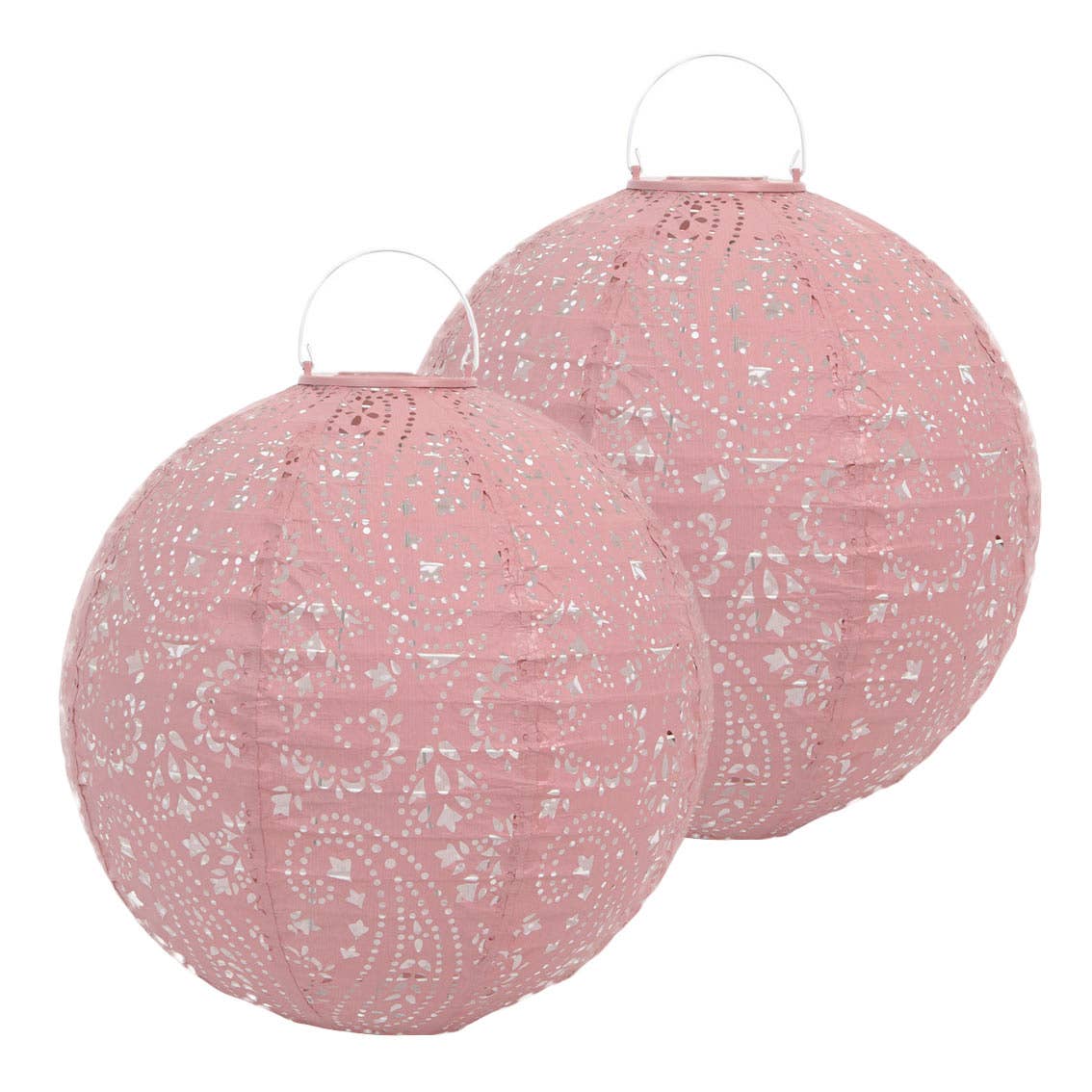 Boho Pink Outdoor Solar Lanterns | 2 Pack |