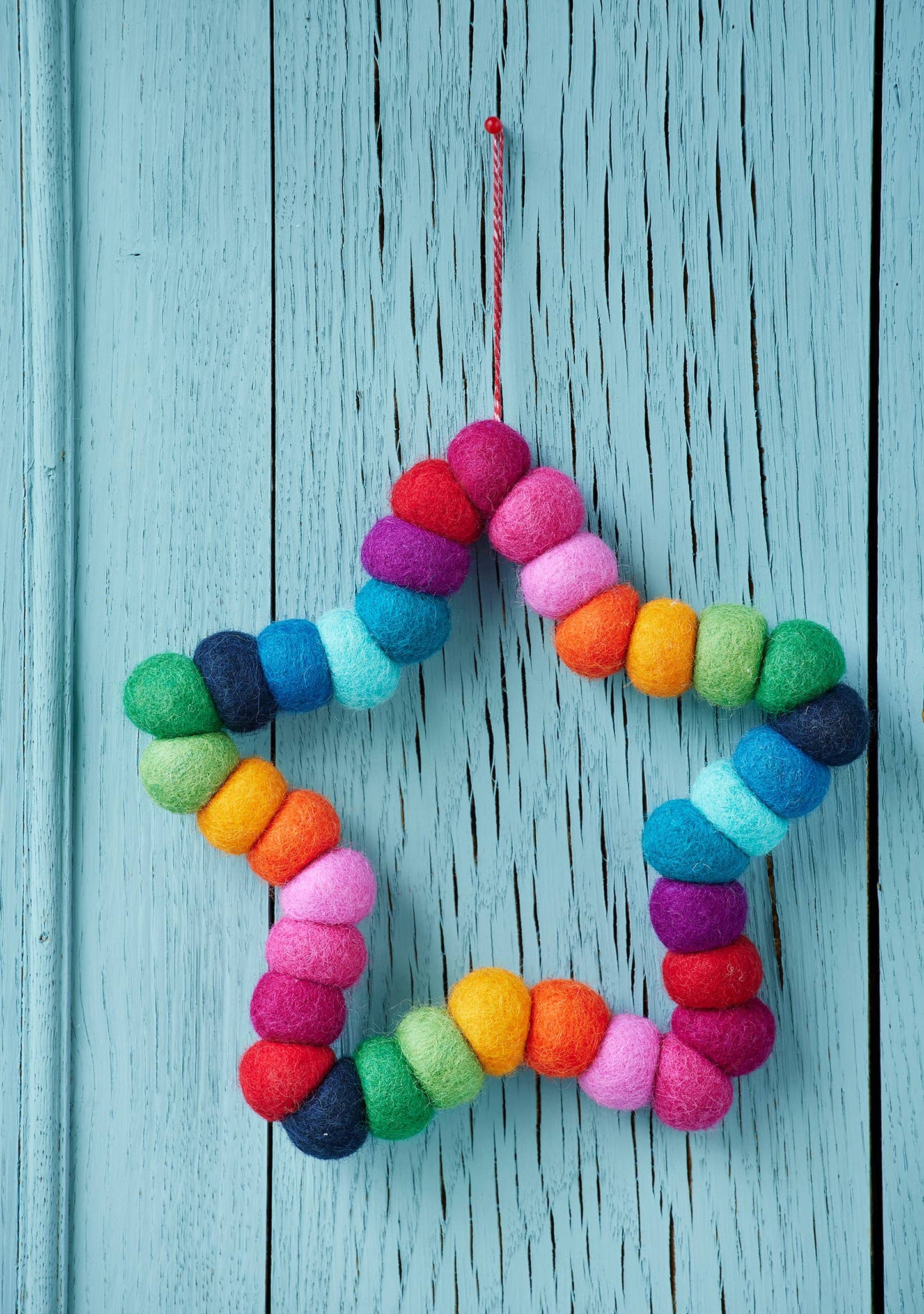 Chunky Rainbow Star Wreath