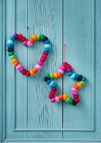 Chunky Rainbow Star Wreath