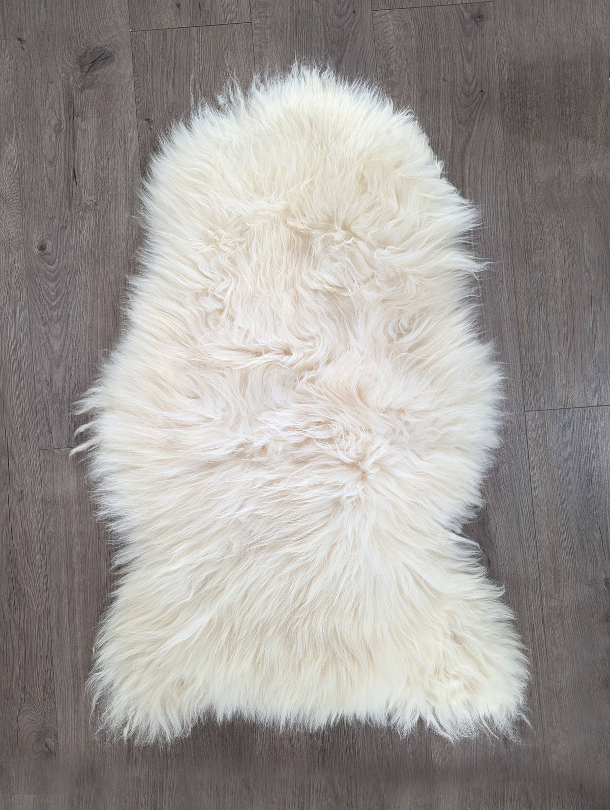 natural sheepskin on a wooden floor