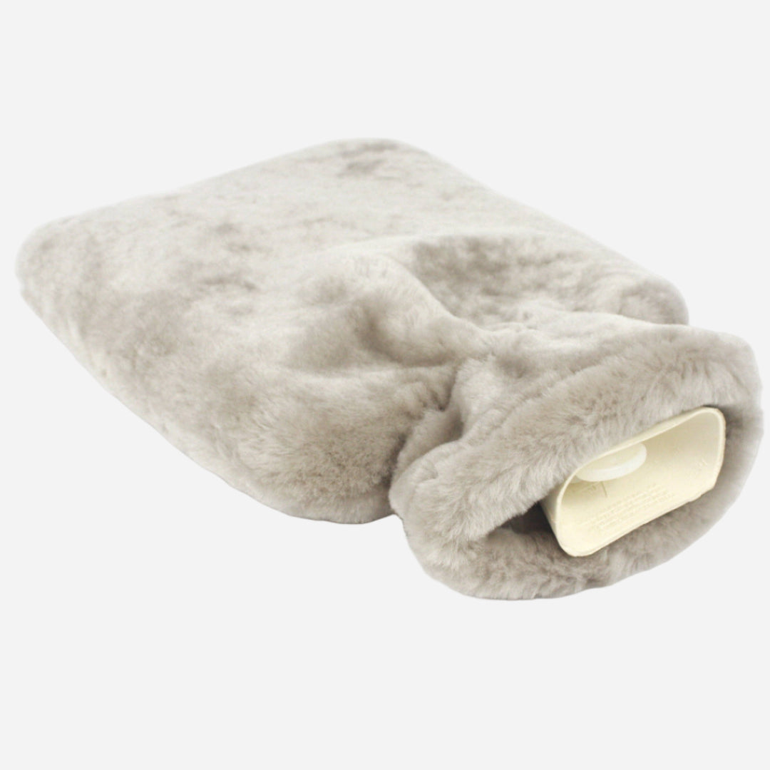 sheepskin hot water bottle beige